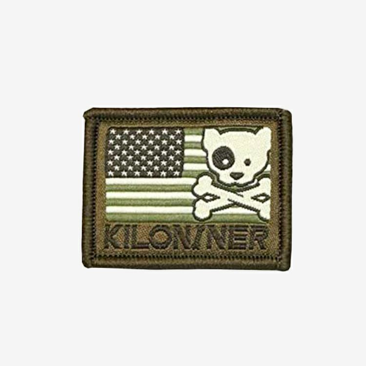 Mini Freedom Crossbones Dog and Logo Patch