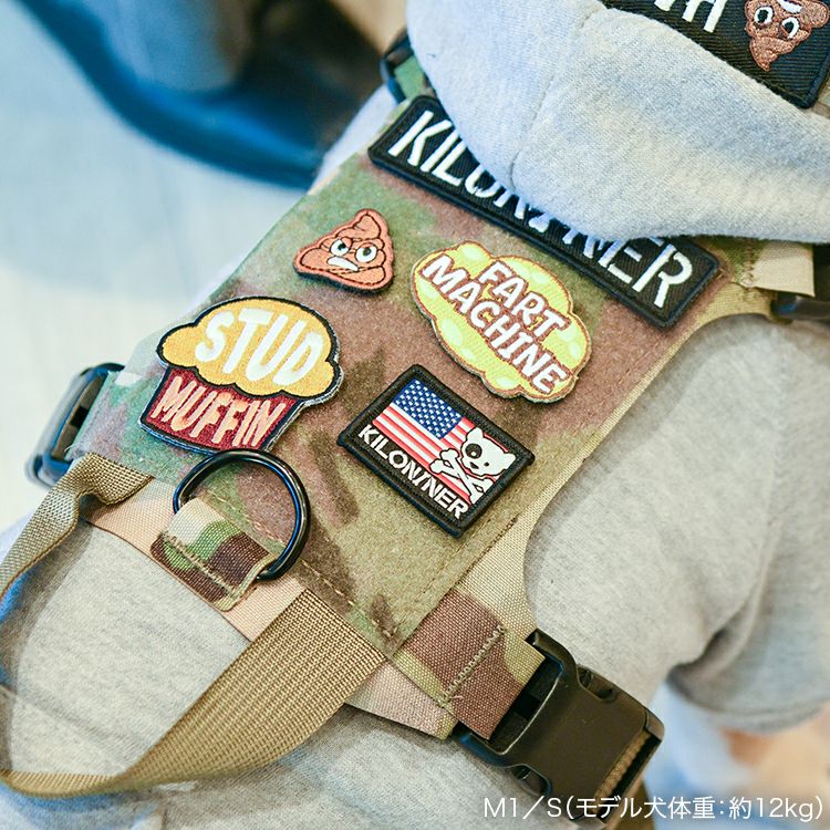 Mini Freedom Crossbones Dog and Logo Patch