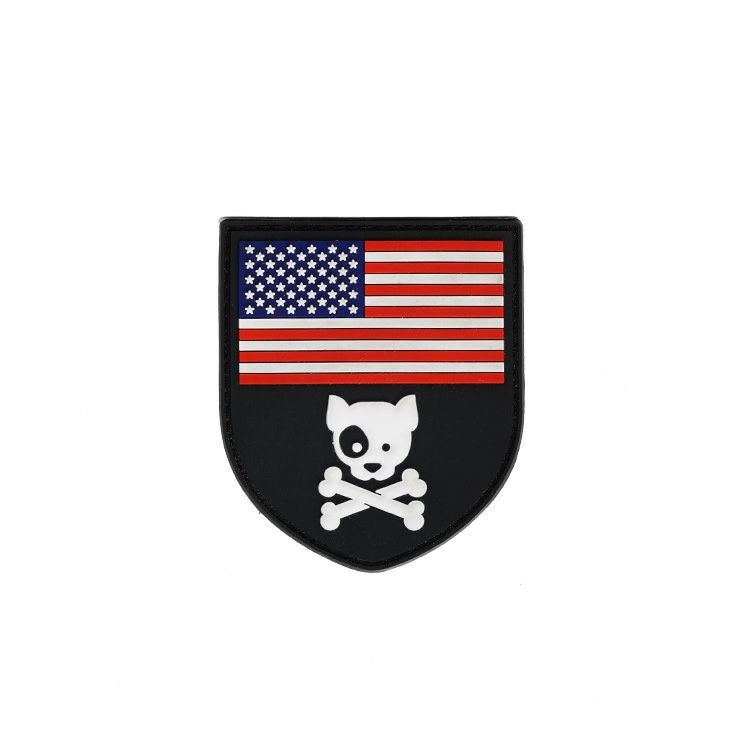 American Dog&Crossbones Shield Patch