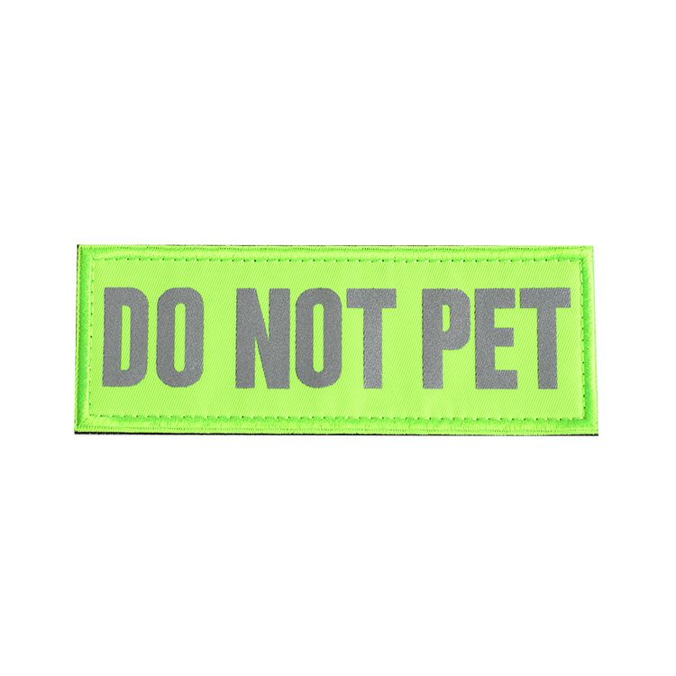 Reflective High Visibility DO NOT PET Patch