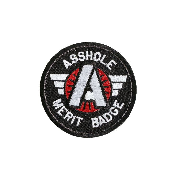 Asshole Merit Badge Round Patch