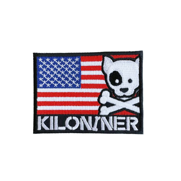 Embroidered Kiloniner Skull Flag Patch