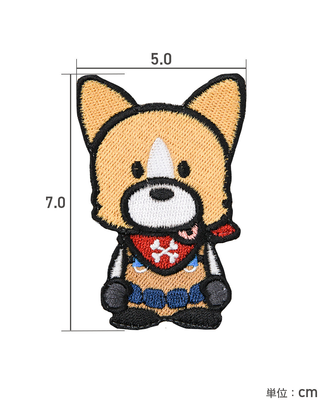 キャラクター パッチ-コーギー