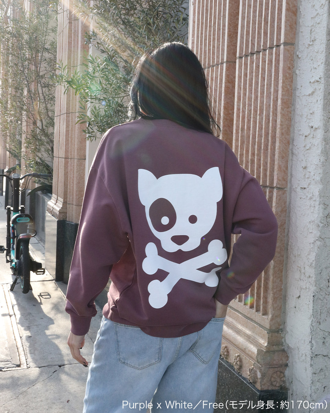 Wロゴ裏起毛スウェット