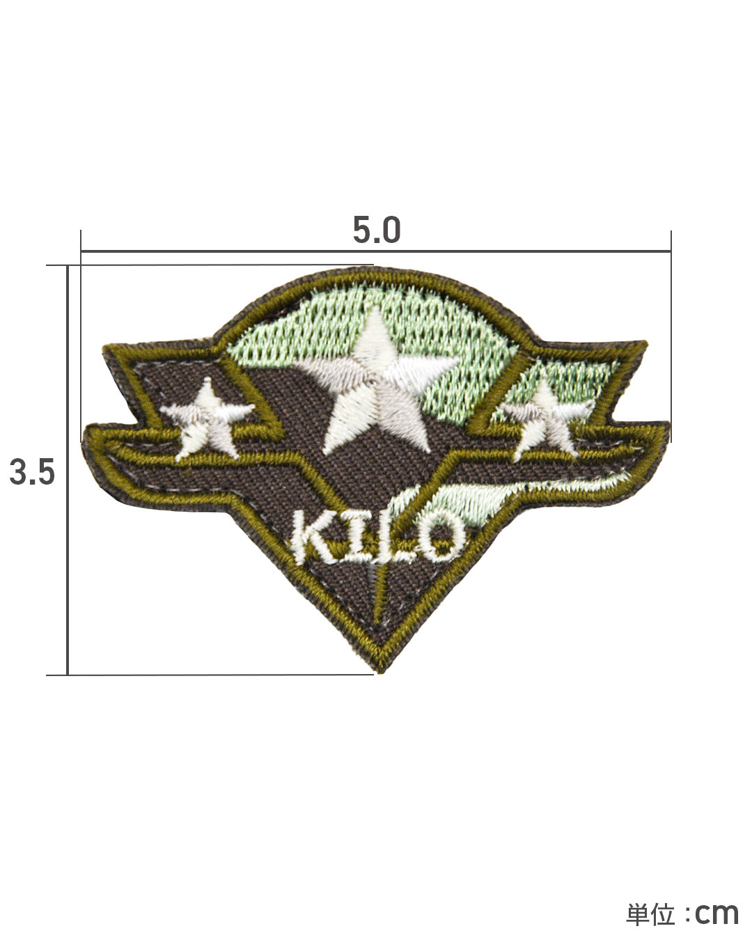 スリースターズミニウィング パッチ